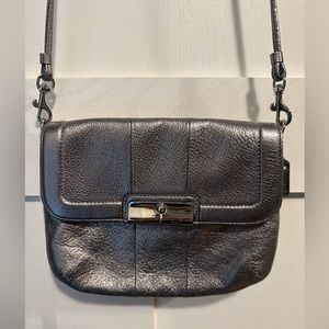 Silver COACH Crossbody Purse